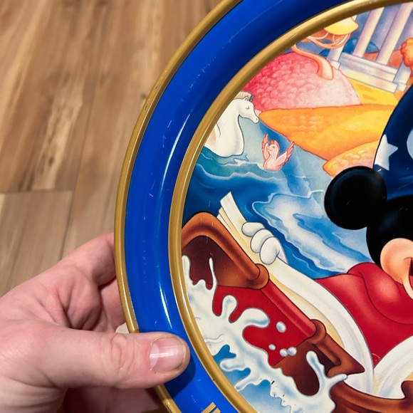 Vintage Disney Fantasia Mickey Mouse Chocolate Tin Walt Disney World 90's Rare - Picture 2 of 4